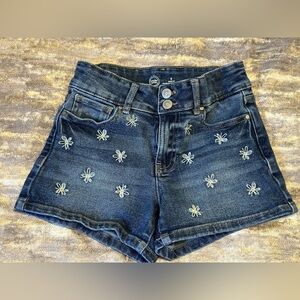 Wonder Nation Girls' Floral Slouchy Denim Shorts